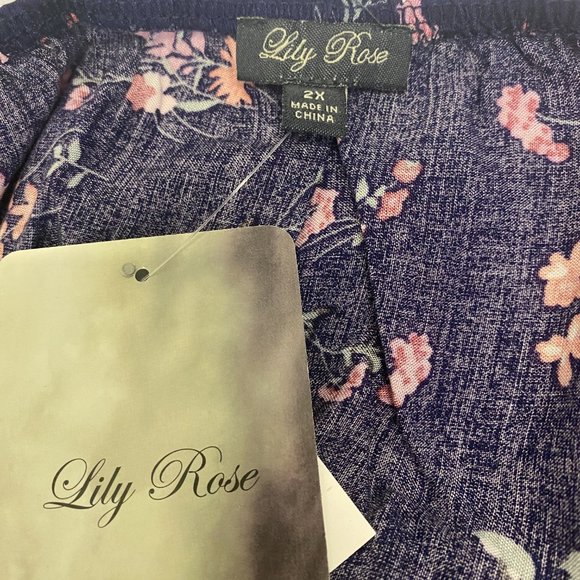 Lily Rose Square Neck Long Sleeve Skater Dress Juniors' Plus Size 2X 18-20 - Picture 12 of 12